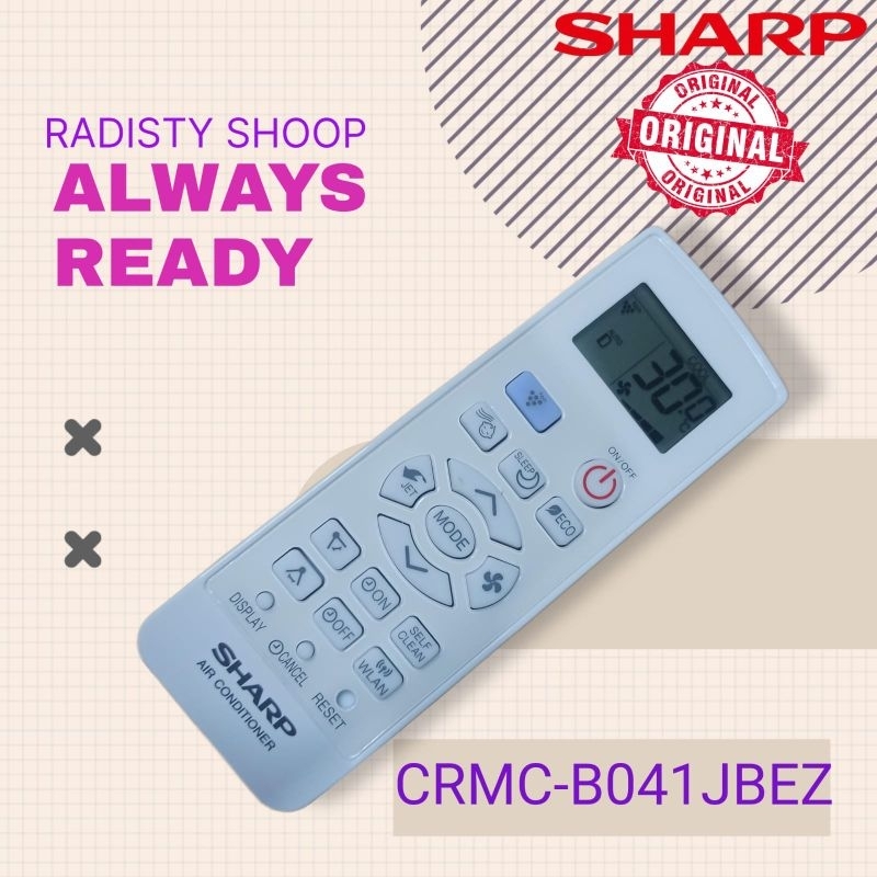Remot AC sharp original CRMC-B041JBEZ untuk model AH-XP6WHY 10WHY 13WHY