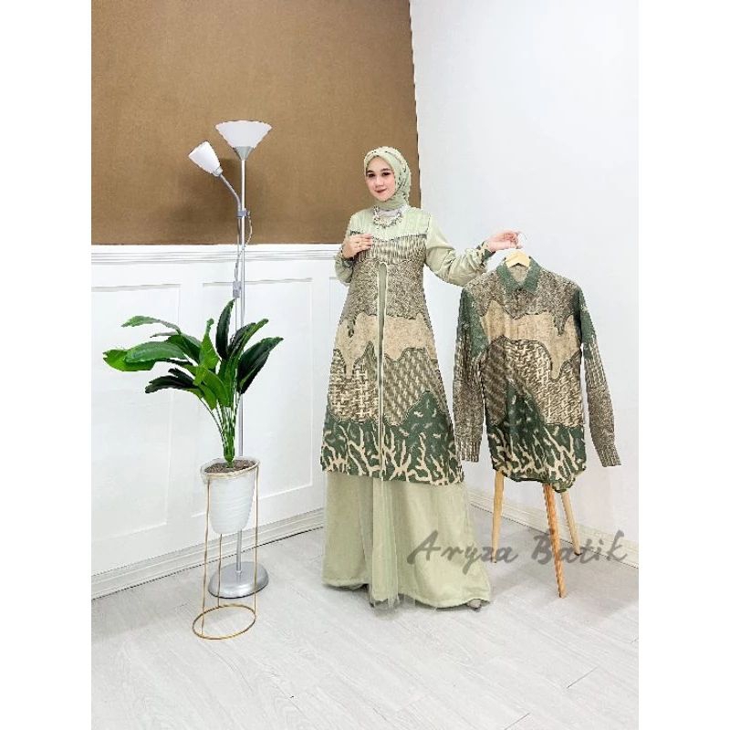 Couple Gamis Rahayu Sage Wisuda Tunangan Lamaran