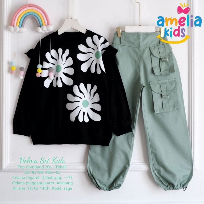 setelan anak perempuan helma by Amelia kids