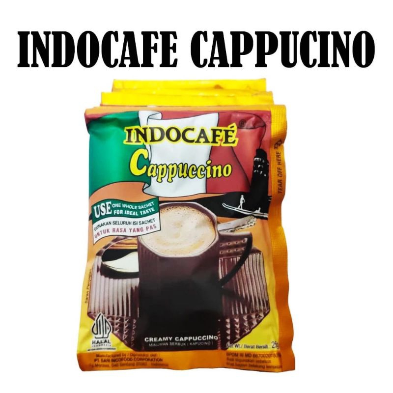 

Indocafe cappucino sachet isi 10 pcs