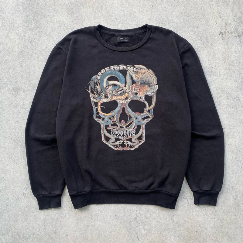 Crewneck Zara Man Skull