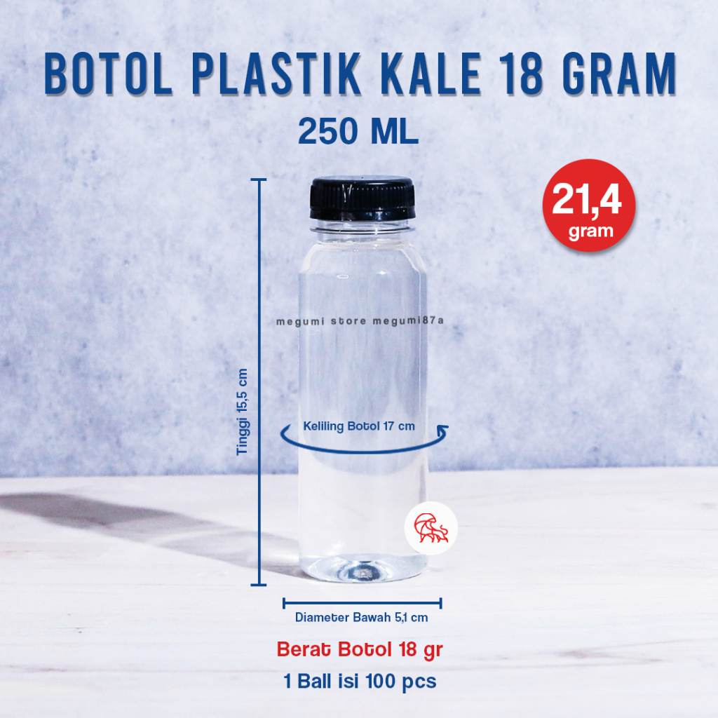 Botol kale 250ml / botol plastik 250ml / botol kopi / botol plastik