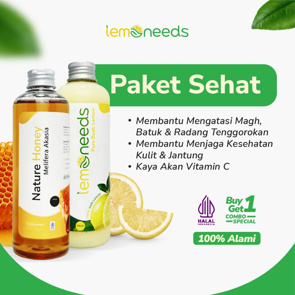 

PAKET SEHAT LEMONEEDS (LEMONEEDS 250 ML & MADU 250GR)