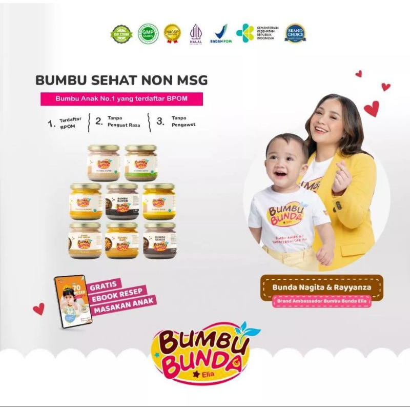 

Bumbu Bunda Elia BPOM Bumbu Non MSG/Bumbu MPASI