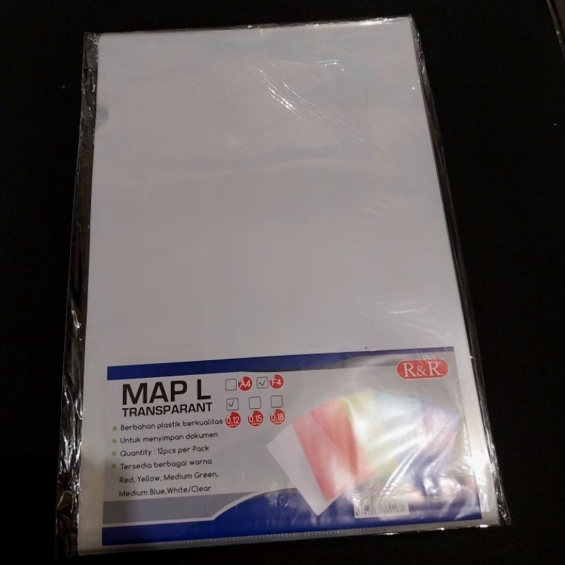 

(1 pack) Map L / Map Plastik Bening