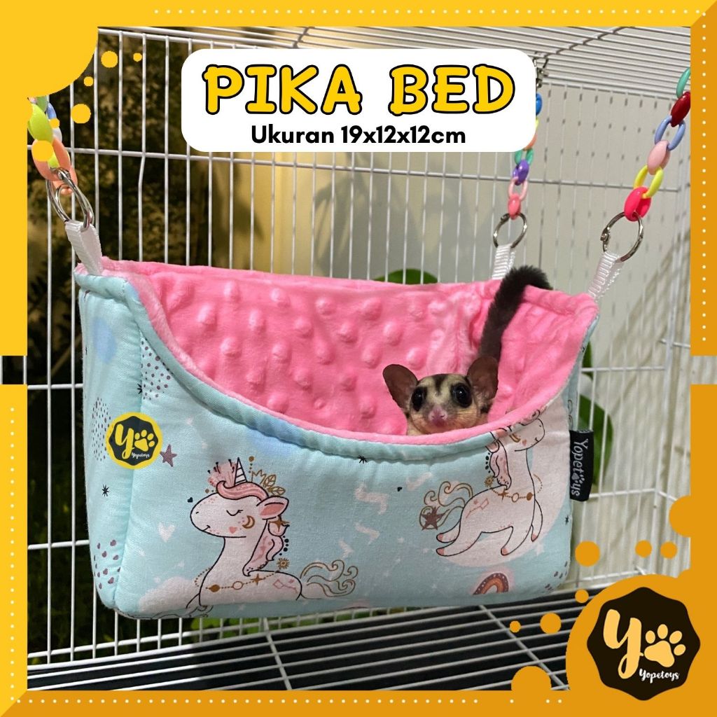 Yopetoys Pika Sleeping Pouch Sugar Glider Tempat Tidur Sugar Glider Kantong Sugar Glider Hammock Bus