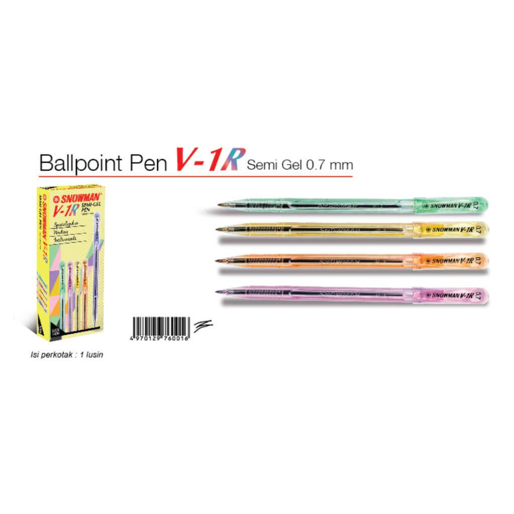 

12 PCS PULPEN SNOWMAN V1 RAINBOW