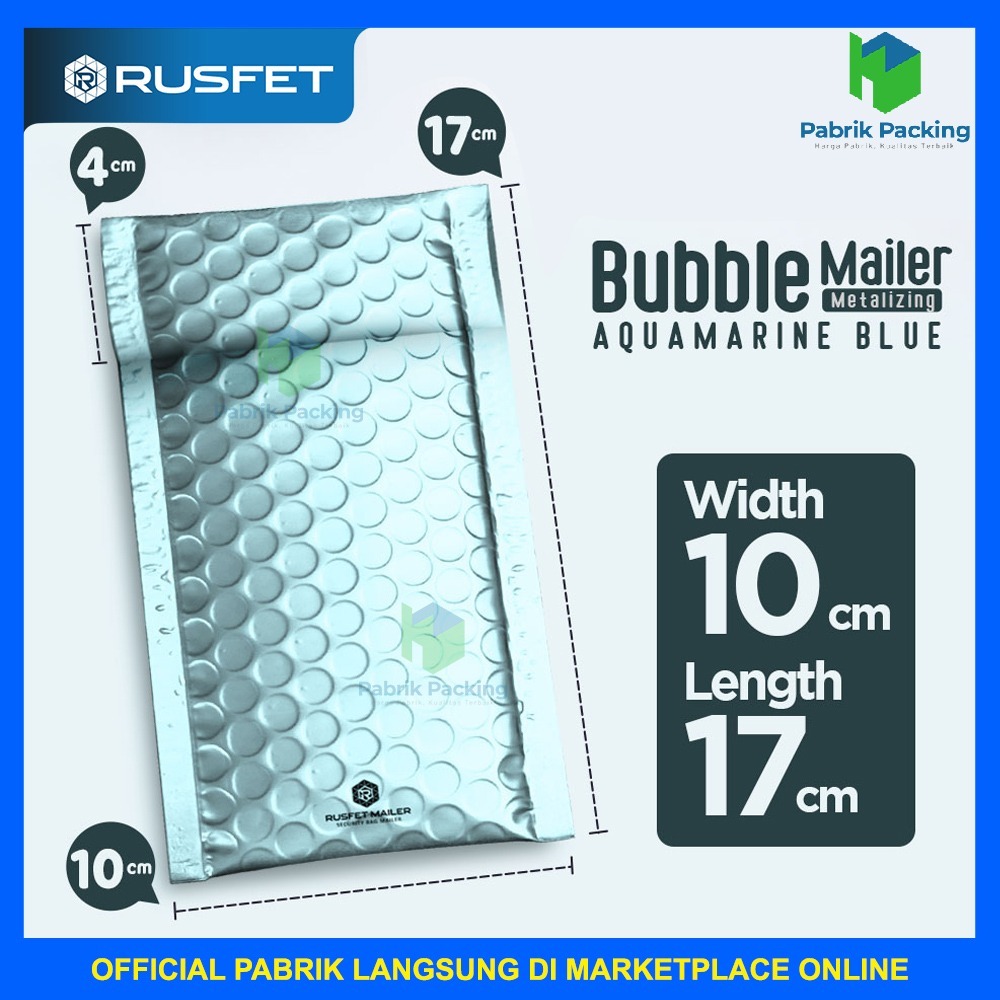 

AMPLOP BUBBLE MURAH BUBBLE PACKING LIGHT BLUE METALIC 10x17cm