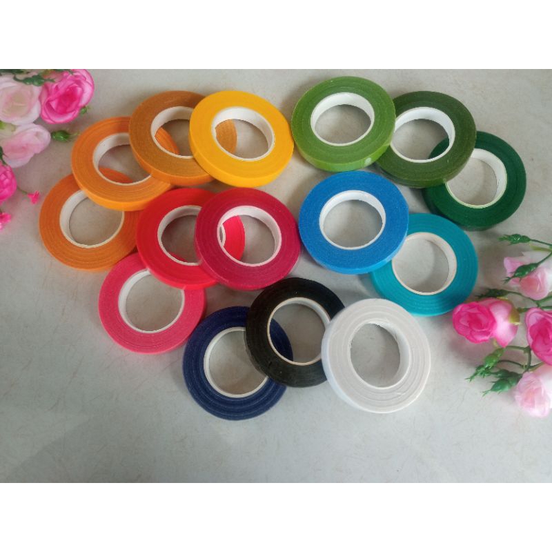 

Isolasi Bunga Bestseller Hijau Promo pelipit/ floraltape warna 30 yard Selotip Kertas Pelapis Batang Bunga Floral Tape Pelapis Batang Bunga Stoking