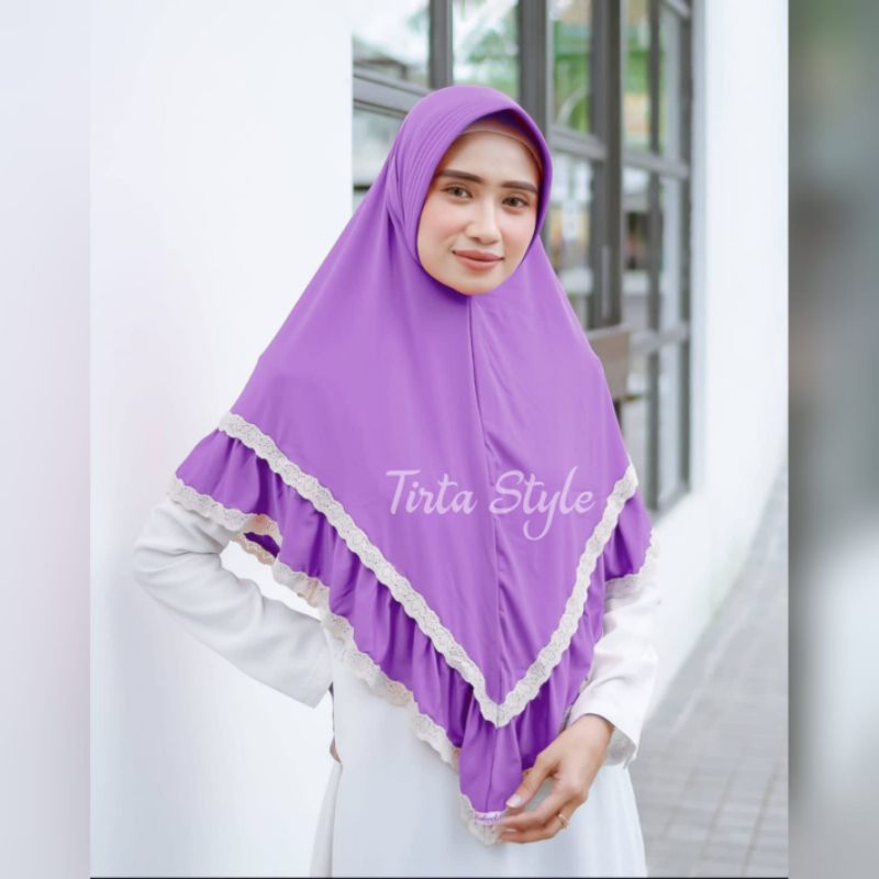 BERGO JUMBO NADIRA KHIMAR RENDA HIJAB INSTAN JERSEY