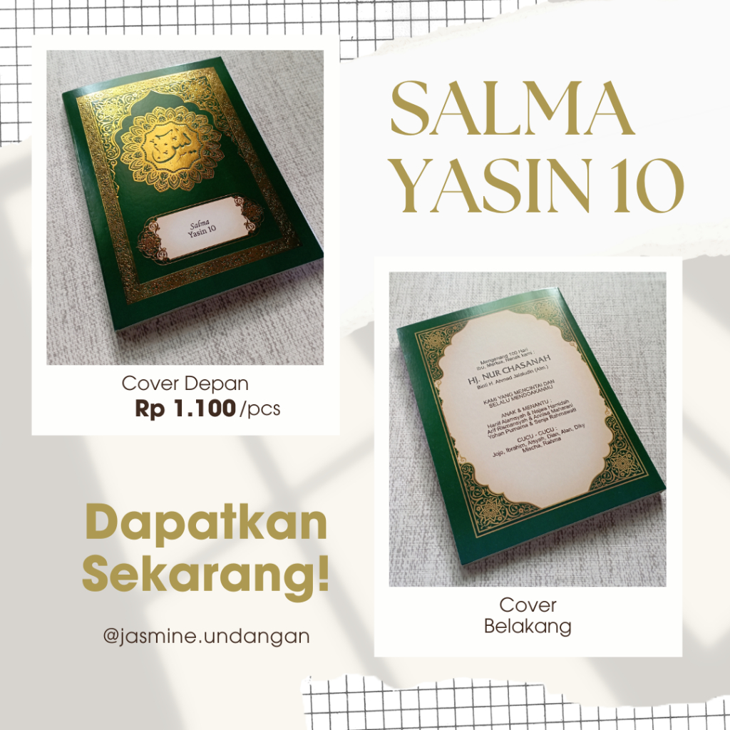 

COVER YASIN SALMA 10 BAHAN IVORY HARGA MURAH TERBAIK