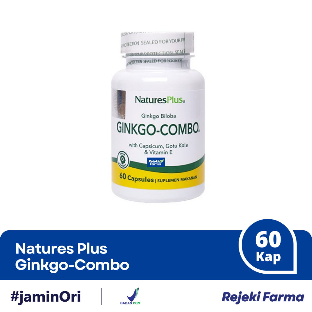 [ BPOM ] Natures Plus Ginkgo Combo 60 Caps - Nature's Ginkgo Biloba