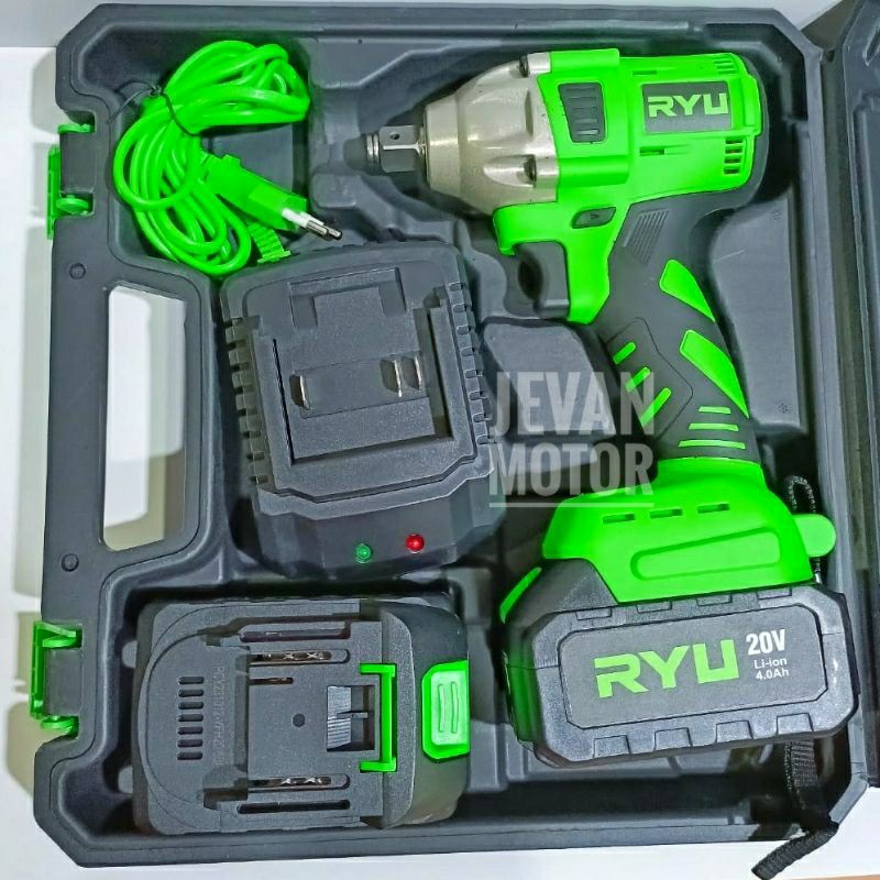 ORIGINAL RYU RCW20V Cordless Impact Wrench / Mesin Impact Wrench Baterai Charger 20V