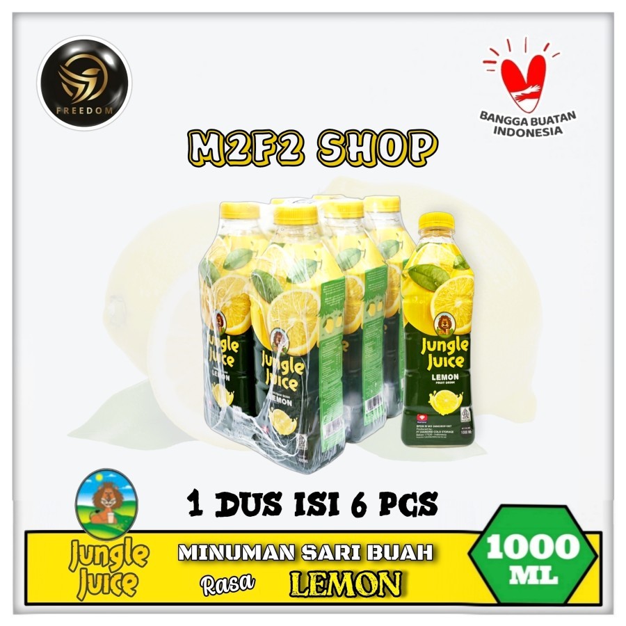 

Diamond Jungle Juice Lemon | Jus Botol Pet - 1000 ml | 1 Liter (Kemasan 1 Pack)