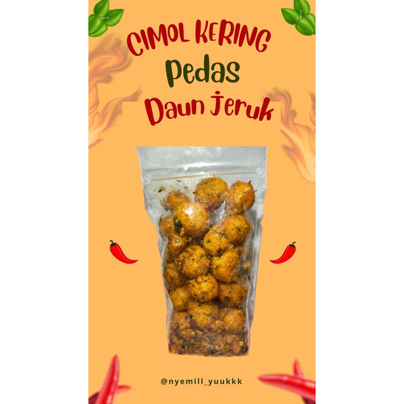 

Cimol Kering Renyah Pedas Daun Jeruk