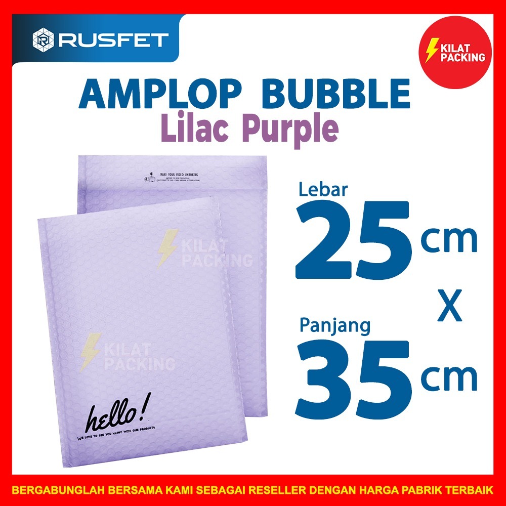 

Amplop bubble murah bubble mailer polybubble packing light purple 25x35cm