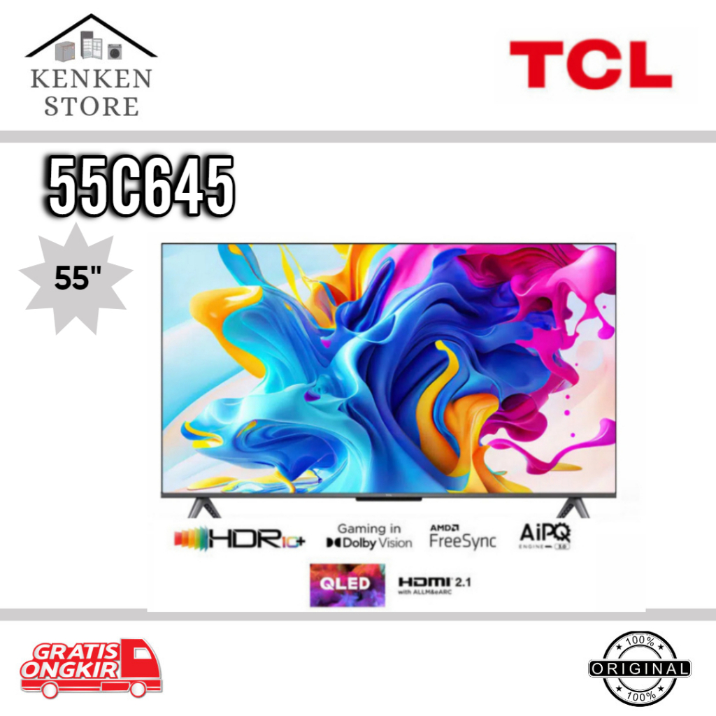 TV LED ANDROID TCL 55C645 UHD4K QLED ANDROID11 55INCH