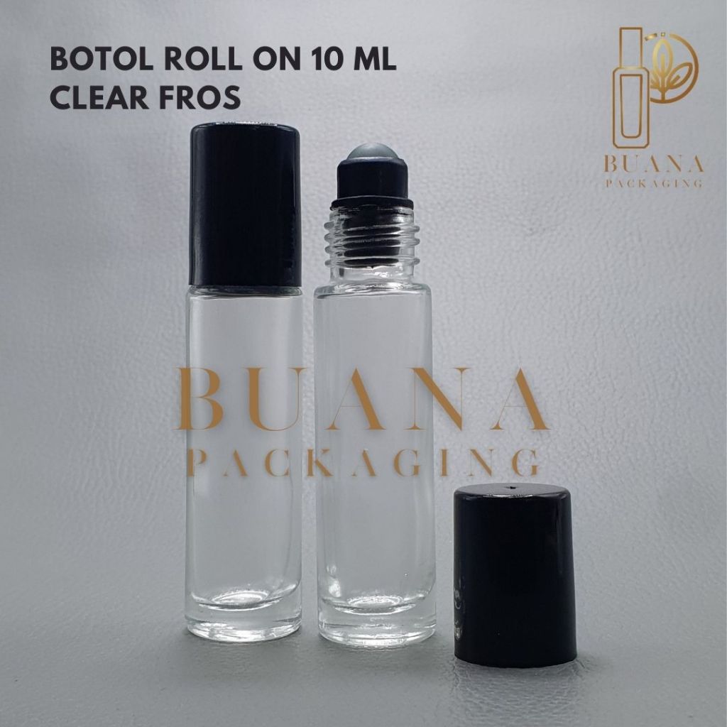 Botol Roll On 10 ml Clear Original Tutup Plastik Hitam Bola Plastik Hitam / Botol Roll On / Botol Kaca / Parfum Roll On / Botol Parfum / Botol Parfume Refill / Roll On 10 ml