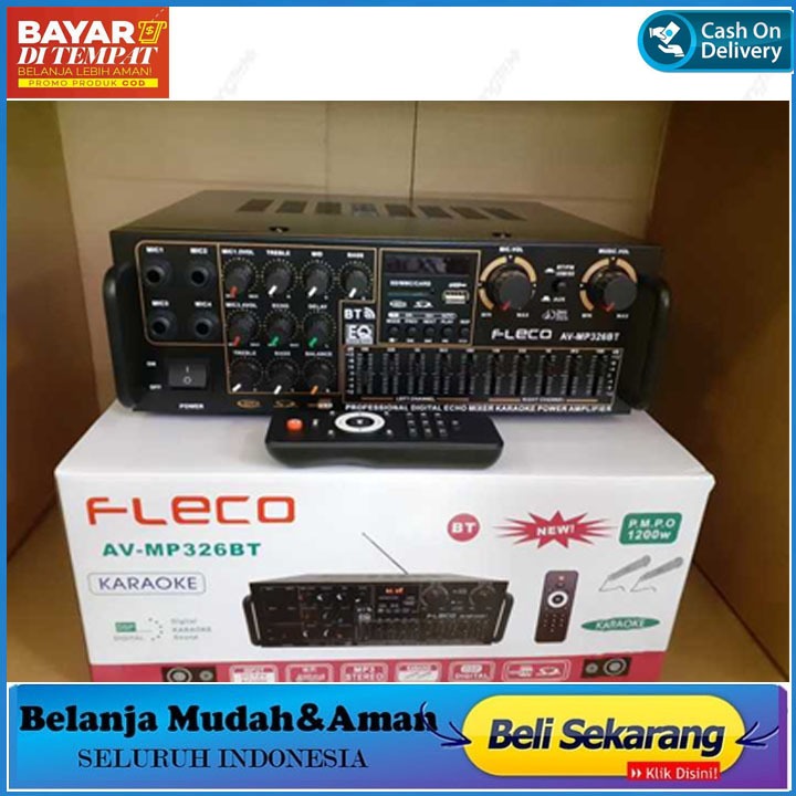 Power Amplifier Fleco BT 326 - Amplifier Bluetooth - Amplifier Besar NEW PROMO