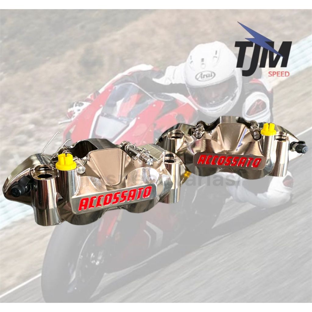 Kaliper Accossato Radial PZ001NK-SD Nickel Set Kanan Kiri pitch 108MM ZX25R Z900 Harley Davidson