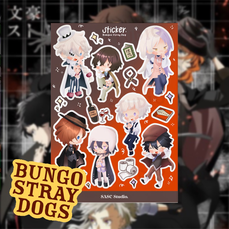 

BUNGO STRAY DOGS stickersheet a6 waterproof | Dazai, ranpo , atsushi