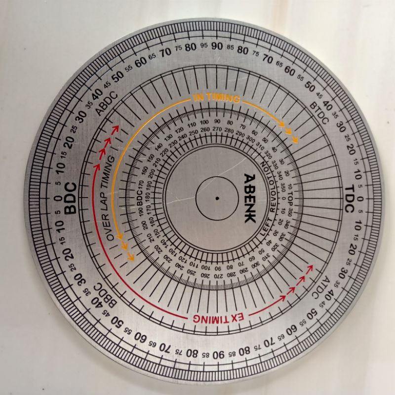 busur derajat motor noken as busur derajat tebal