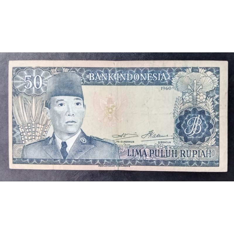 UANGKUNO 50 RUPIAH SUKARNO THN 1960