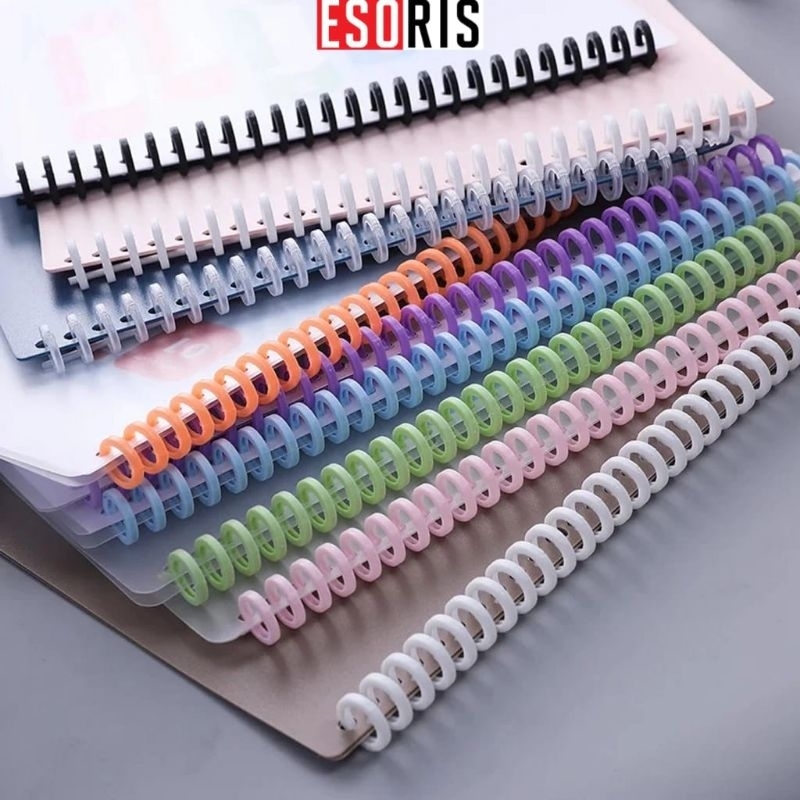 

(ES) EB990 Ring Binder Plastik Spiral 30 Lubang Untuk Loose-leaf paper A4 B5 A5 A6 A7 S113