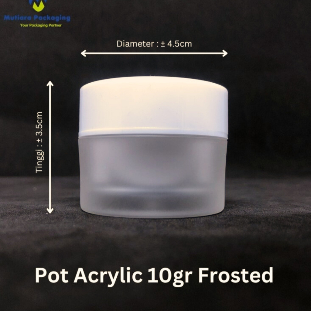 DISKON  Pot Acrylic 10gr Frosted / Kemasan Cream 10gr Frosted