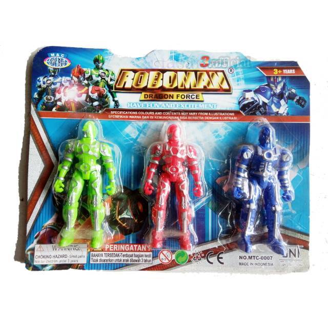 Mainan Robot Roboman Isi 3 Dragon Force Edukasi DiasahToys