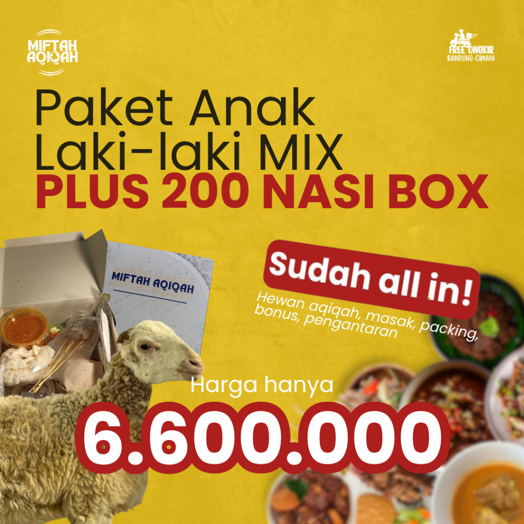 

Paket Aqiqah Anak Laki-laki MIX 200 Box