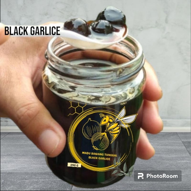 

madu bawang tunggal 250g/bawang lanang. black garlic,herbal alami,madu asli,madu hutan.