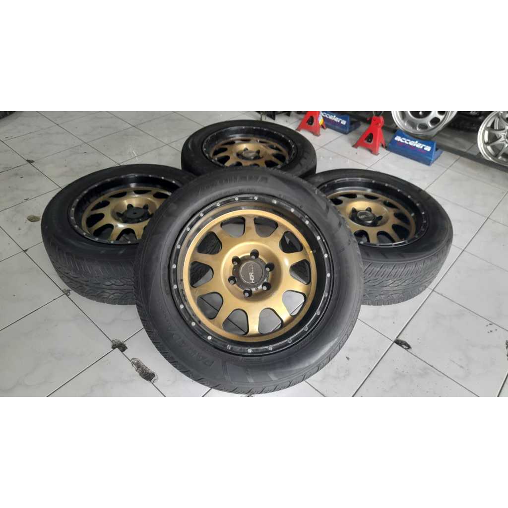 VELG MOBIL CELONG BEKAS PAJERO RING20 HSR LANDAK R20X9 6X139,7 ET18 +BAN YOKOHAMA 275 55 FREE ONGKIR