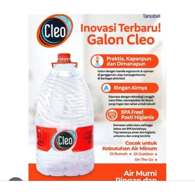 

AIR MINERAL CLEO GALON 13 LITER GALON SEKALI PAKAI