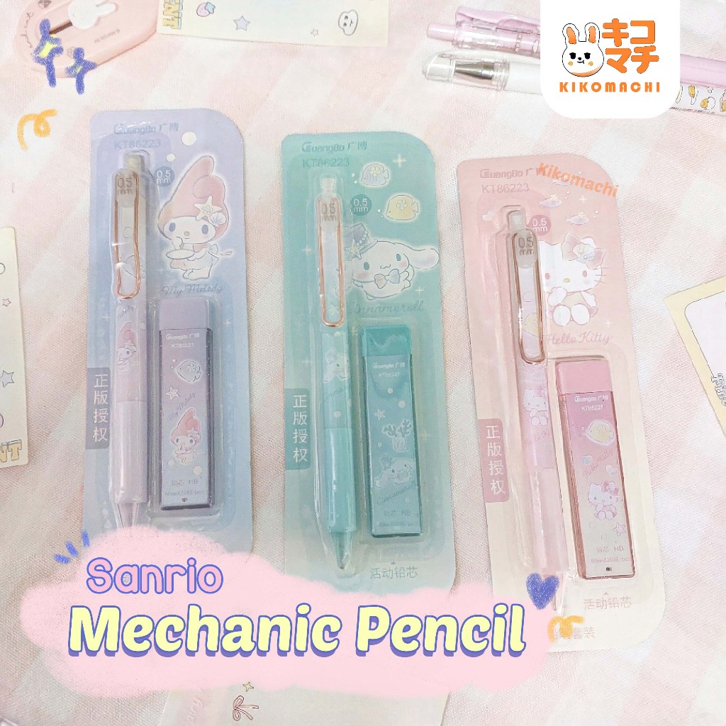 

Sanrio Pensil Mekanik Aquatic Series 0.5mm dan Isi Pensil 1set
