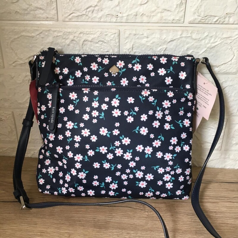 Tas KS jae flat crossbody bag blue floral