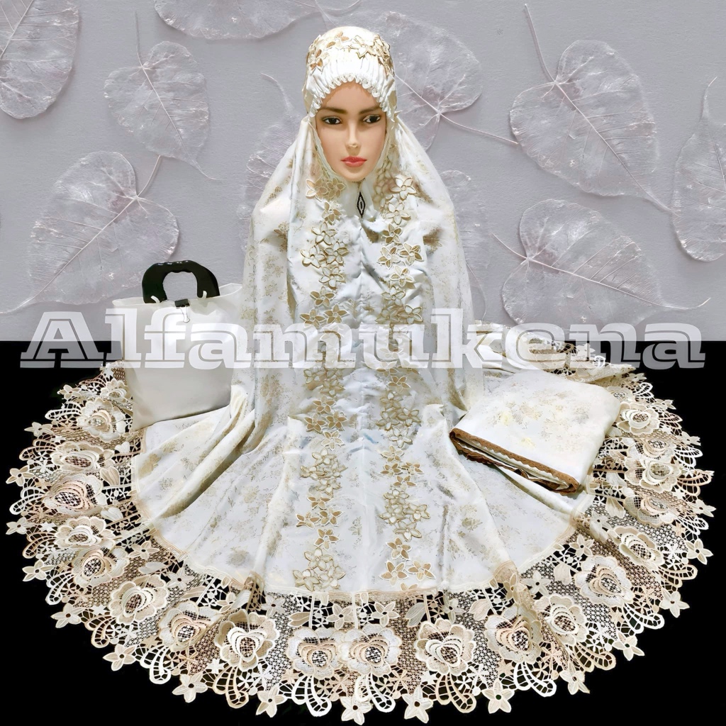 Mukena dewasa prada mix renda foil premium