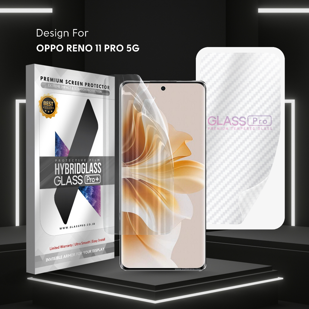 Hybrid Glass Premium Anti Gores Hydrogel Oppo Reno11 Pro 5G Reno 11 Pro 5G Full Cover Screen Protect