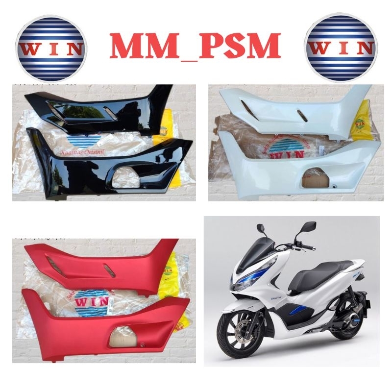 COVER FLOOR R L KIRI KANAN PCX 150 LOKAL 2018 UNDER SIDE KOLONGAN BAWAH LANTAI KIRI KANAN HITAM PUTI