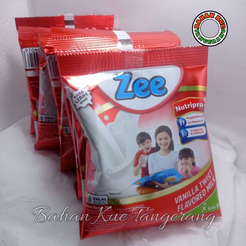 

susu Zee Vanilla 38g / Susu Zee Cokelat / 1 renceng isi 10 sachet