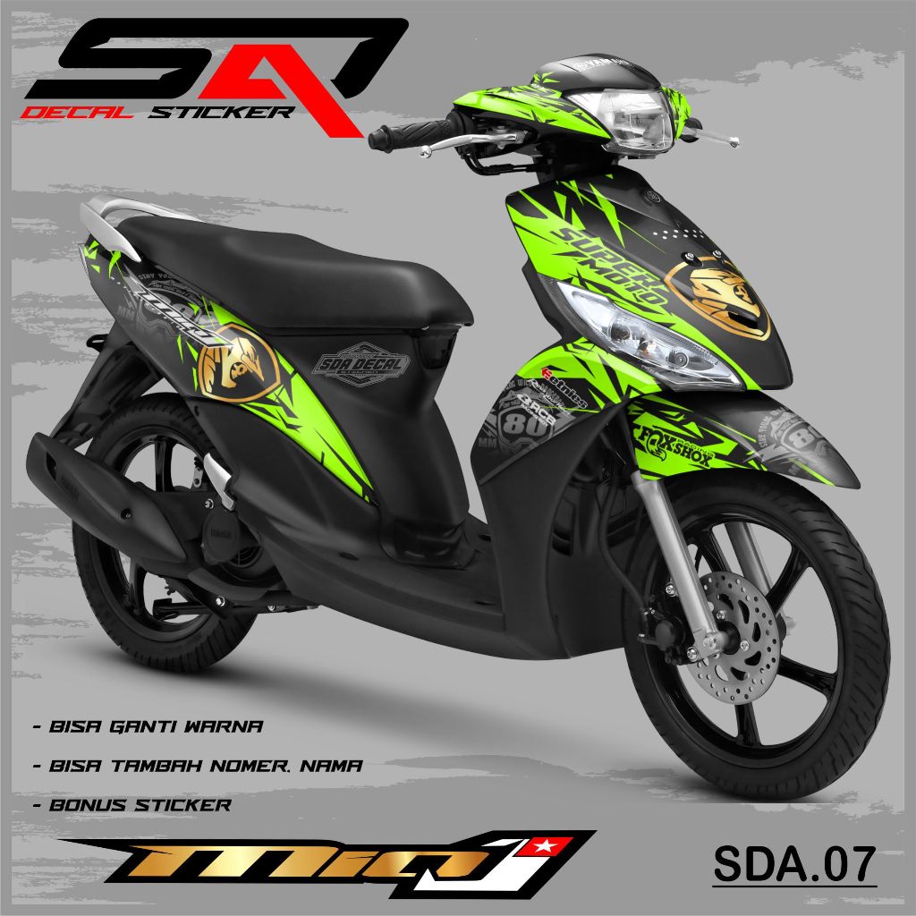 Decal Stiker Custoom Full Body Mio J - Dekal Sticker Variasi Motor Mio J Premium Racing SDA.07