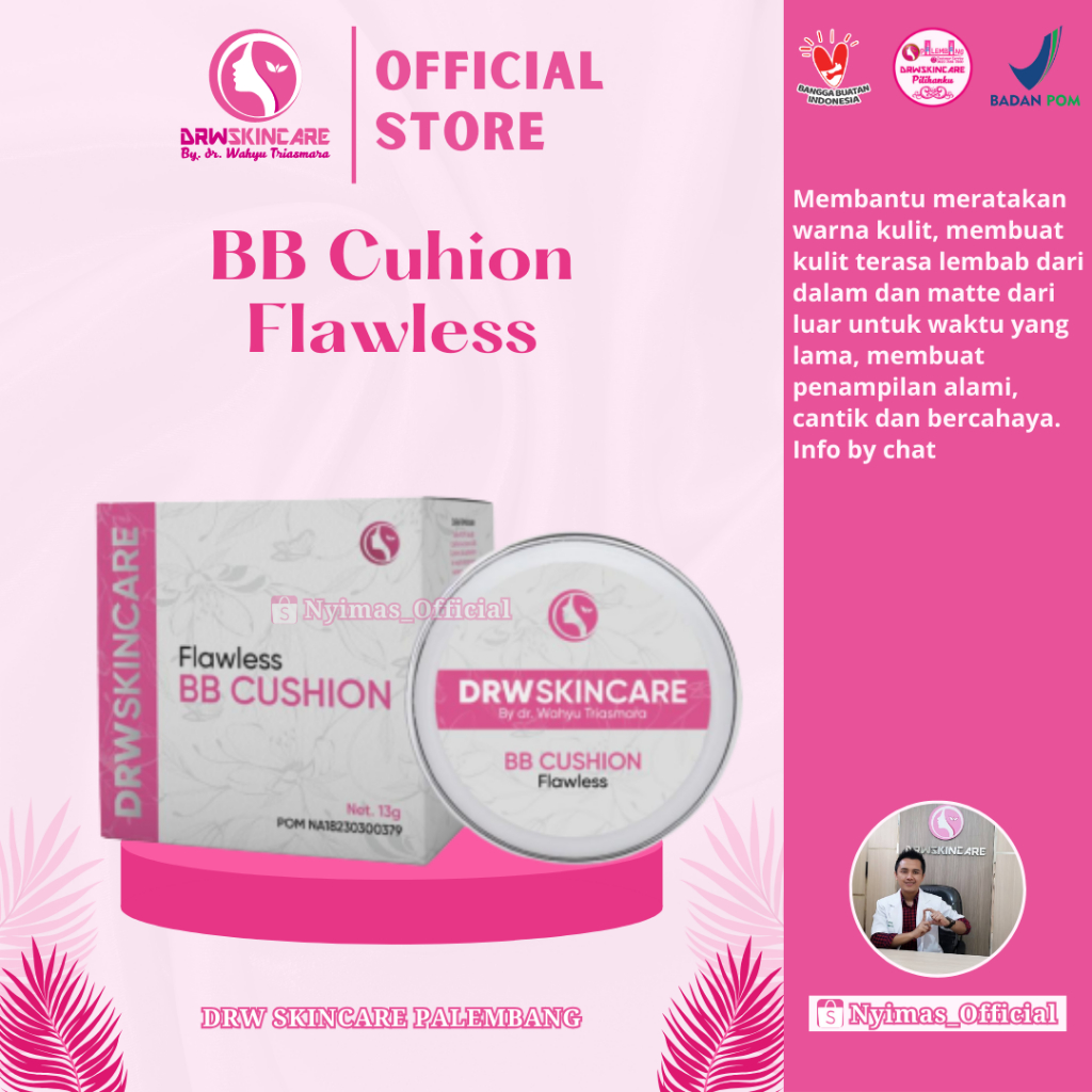Whitening BB Cushion Drw Skincare, Bedak Basah