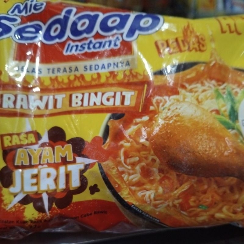 

MI SEDAAP INSTAN PEDAS RAWIT BINGIT RASA AYAM JERIT MI KUAH