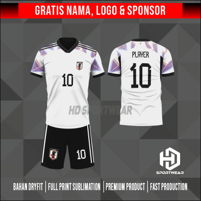 Jersey Timnas Jepang Away Permium Free Nickname & Logo