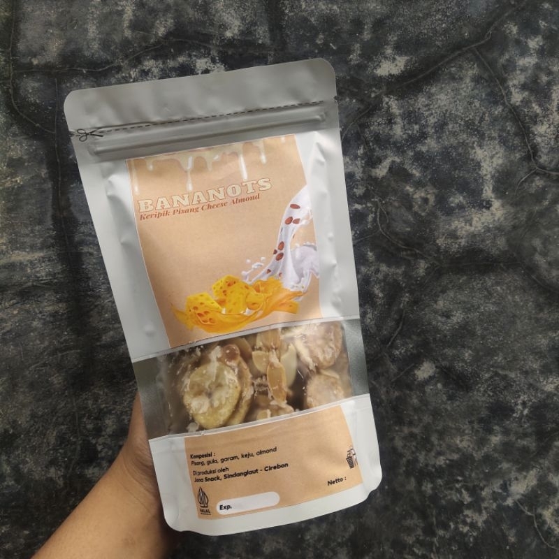 

Bananots Keripik Pisang Varian Cheese Almond 100 grm