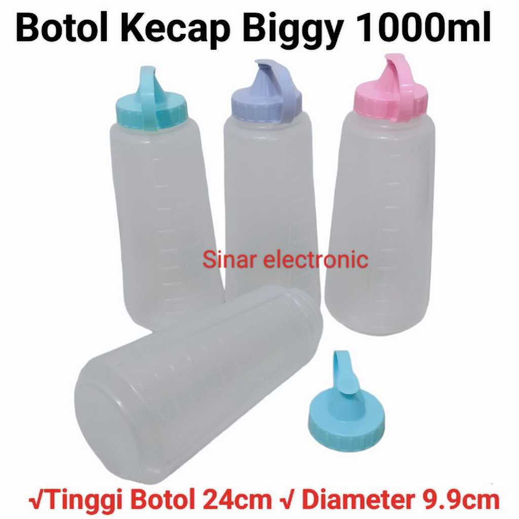 Botol Kecap Vina / Botol saus / botol kecap plastik 1000ml Biggy
