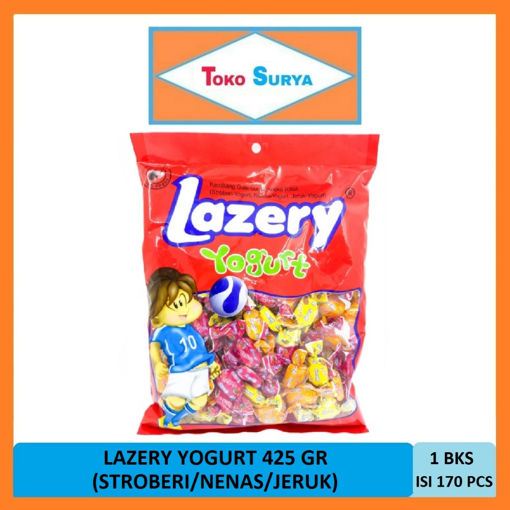 

Lazery Yogurt Permen Lunak Aneka Rasa Stroberi/Nenas/Jeruk 425 Gr