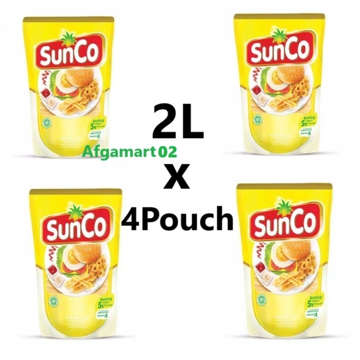 

(JATIM) PAKET HEMAT MINYAK SUNCO 2L x 4 POUCH