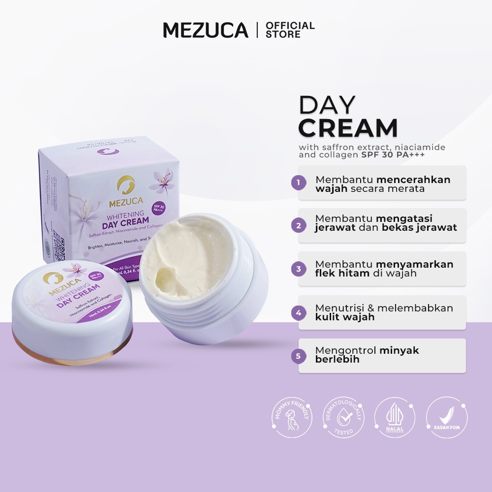DAY CREAM MEZUCA CREAM PAGI UNTUK MENCERAHKAN MEMUTIHKAN FLEK WAJAH