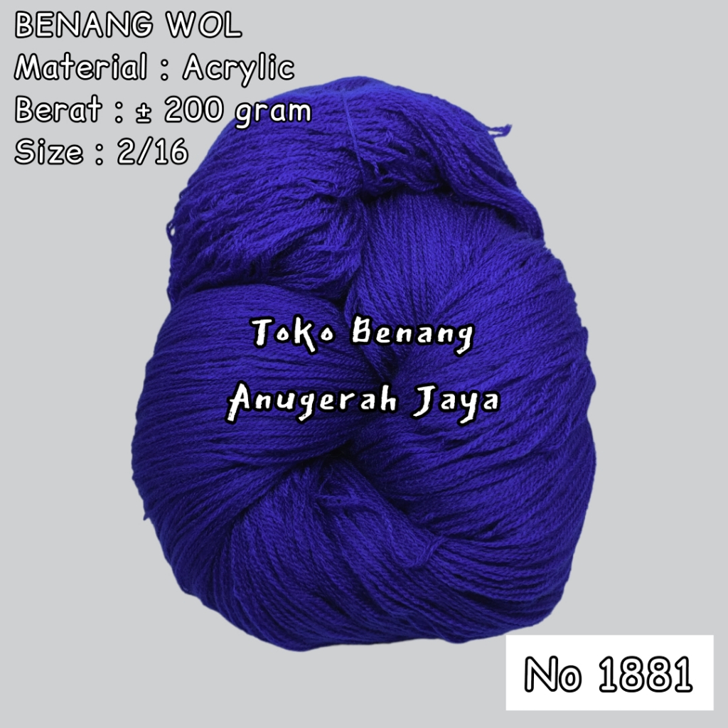 Benang Wol Kiloan dan 200 Gram No 1881